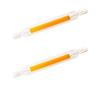 YAKAiYAL 10W R7s LED Bulb 118mm 220V Warm White COB Filament 3000K Double-Ended Base J118 Linear Tube Light Bulbs 360 Degree Non Dimmable 2-Pack