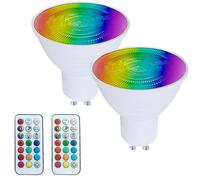 YAKAiYAL 3W RBG GU10 LED Light Bulbs 16 Color Changing RGB + Warm White Sport Light Bulb Dimmable Mood Lighting (2 Pack)