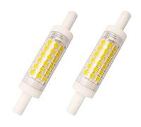 YAKAiYAL 5W R7s LED Light Bulb 78MM Dimmable Cool White 6000K AC220-240V Double-Ended Base J78 Linear Tube Ceramic Bulbs 360 Degree (Dimmable, 2-Pack)