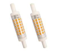 YAKAiYAL 5W R7s LED Light Bulb 78MM Dimmable Warm White 3000K AC220-240V Double-Ended Base J78 Linear Tube Ceramic Bulbs 360 Degree (Dimmable, 2-Pack)