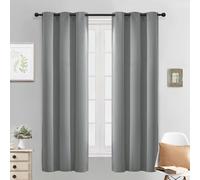 Yakamok Dove Grey Room Darking 63 Inch Length 2 Panel Sets for Livingroom Dining Room Darkening Thermal Insulated Bay Window Hotel Modern Elegant Black Out Sunblock Curtins/Bedroom,38 x 63 Inches