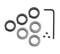 Yakamoz 3-Set Router Bit Replacement Bearings Bottom Mounted Ball Bearing Guide Survival Kit for 1/2 Inch Shank Router Bits | Inner Dia. 1/2" & Outer Dia. 3/4", Fixed Collar Included