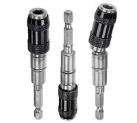 Yakamoz 3Pcs Pivoting Bit Holder, Flexiable Magnetic Screwdriver Bits Knuckle Holder 1/4" Hex Quick Release Drill Extension for Tight Spaces or Corners