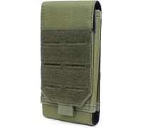 YAKASO Tactical MOLLE Phone Pouch, Large Cell Phone Holder for 4.0"-6.5" Phone, Water-Resistant Nylon Phone Bag with Hook and Loop Panel for Hiking, Hunting, Travel and Outdoor Gear