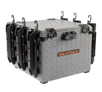 YakAttack BlackPak Pro 16" x 16" Kayak Fishing Crate with 6 Rod Holders - Battleship Grey | Tackle Storage Box & Fishing Gear Organizer | Lightweight, Durable & Customizable Kayak Fishing Accessory
