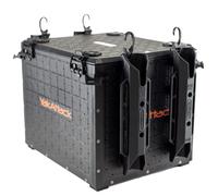 YakAttack BlackPak Pro Kayak Fishing Crate - Includes 4 Attachable Fishing Rod Holders, 13" x 16" - Black