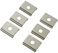 YakAttack FeelFree UniTrack Aluminum Kayak Adapter, 6 Pack, Adapter Plates only (AAP-1012-6)