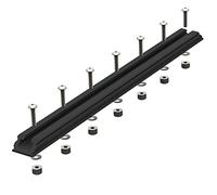 YakAttack GTSL90 GearTrac - 12" Black | Polymer Kayak Gear Track Rail | Compatible with 1/2" Wide Track Hardware | Includes Stainless Hardware | Yak Attack USA-Made Mounting Solution