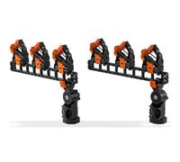 YakAttack SideStage Pro Rod Rack with LockNLoad Mounting System | Horizontal Rod Stager for Kayaks with Pedal Drives & Bow-Mounted Motors | Includes ClickTrac Rails & FlipGrips | Made in USA