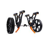 YakAttack TowNStow Bunkster Kayak Cart | Adjustable Dolly for Canoe & Sup Transport | Heavy Duty Carrier - Orange | 450 LB Capacity | Quick Collapse Design | 12" Wheels | No Tools Required