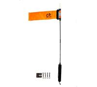 YakAttack VISICarbon Pro 360 Degree LED MightyMount and Hardware Kayak Fishing Visibility Flag, Orange (CPM+MMH)
