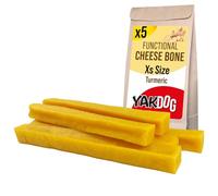 YAKDOG HEALTH+ - Cheese Sticks for Dogs - Turmeric - Natural Anti-Inflammatory Benefits - Long-Lasting Chew Treats - 100% Natural - Himalayan Tradition - Made in Belgium - Size XS