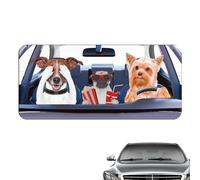 yakermur Automotive Windshield Sunshades, Dog Pattern Auto Windshield Sun Shade, Heat-Insulating Sunvisor Protective Film Suction Cup Sunscreen for Hot Weather RV Men Women Window Trucks Parking