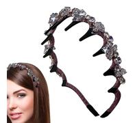 yakermur Braid Hairband, Vintage Artificial Pearl Hairband, Fashion Hair Hoop Anti-Slip Head Bands for Women Summer Daily Gym Travel Home Party Music Festivals Dating