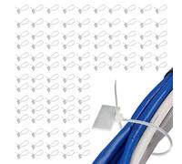 yakermur Cable Ties | 100 Pcs Thin Ties | Self Locking Cable Management System with Marking Labels for Indoor Office Workshop Garden Home