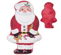 yakermur Christmas Tinplate Boxes | Portable Santa Shaped Boxes - Biscuits & Sweets | For Dessert, Home, Holiday, Wedding And Party