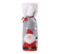 yakermur Christmas Wine Bottle Bag - Reusable Holiday Decoration with Drawstring - Christmas Wine Bottle Decorations - for Weddings, Birthdays and Moving New, Elderly, Se référer au descriptif, Refer
