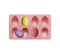 yakermur Easter Chocolate Molds Silicone | 8-Cavity Nonstick Reusable - 8-Egg Easter Baking Molds Silicone Pan | for Cookie Candy Pudding Ice Cream Dessert Spring Party Holiday
