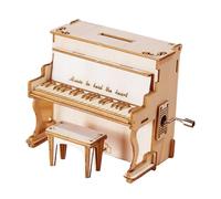 yakermur For Adults - Wooden Piano Music Box 3D Kit | Handmade Patience Game for Teenagers and Adults