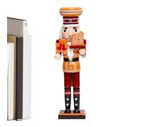 yakermur Gingerbread Decorations | Christmas Soldier Decoration Wooden Doll Ornament Holidays | Seasonal Party Ornament for Fireplace Shelf Windowsill Table Home Decoration
