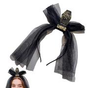 yakermur Halloween Hair Accessory | Vintage Headpiece with Veil for Cosplay - Horror Costume Accessories for Parties Carnival Masked Parties