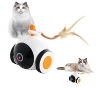 yakermur Interactive Cat Toy Ball, Electric Movable Cat Toy Ball, Rechargeable Motion Activated Cat Toy for Indoors, Toy for Small, Medium, Large