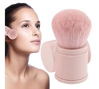 yakermur Makeup Powder Brush | Retractable Compact Brush - Portable Blush Tool, Compact Cosmetic Applicator Foundation for Travel and Home