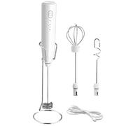 yakermur Milk Frother Electric - Handheld Electric Stirrer for Latte,Small Hot Chocolate Foamer with 3 Adjustable Speeds for Protein Milk Hot Chocolate Tea Cappuccino Latte Art Beginners Home