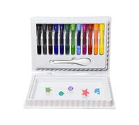 yakermur Painting Pens, Floating Watercolours for Children - Learning Material Stationery 12 Colours Marker Erasable with Spoon for Beginners Children Girls Nursery