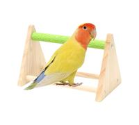 yakermur - Perch, Stand - Wooden Bird Activity Play Centre | Triangle Playground for Training for Foraging Inside the Cage for Canary Canary Cockary Finch