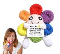 yakermur Positive Crochet Doll, Colourful Handmade Doll to Lift Morale - Gift Idea for Friends and Families