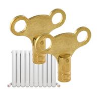 yakermur Radiator Bleed Key, 2 Pieces Brass Heating Components - Radiator Bleed Tool | For Cruise Residential Public Home Bedroom Living Room