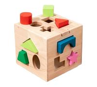 yakermur Shape Sorting Cube - Cognitive and Educational Learning Game, Puzzle Block Toy - for Game Development, Preschool and Family Learning from 3 Years Old