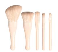 yakermur Small Makeup Brush Set,Travel Lip Highlight Eyeshadow Brush - Professional Retractable Applicator Cosmetic Portable Tool for Eye Shadows Foundation Concealers Lip Loose Powder