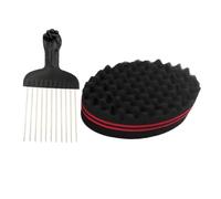 yakermur Sponge Brush - Afro Brush - Curl Shaping Hairdressing Comb for Dreadlock Design for Salon Home Use Hairdressing Supplies On the Go
