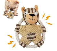 yakermur Squeaky Dog Toys, Robust Indoor Rope Toy with Long Squeaker, Bite Resistant Teeth Cleaning Toy for Medium and Large Breeds in the Living Room, Garden or on the
