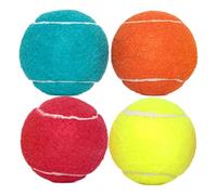 yakermur Toy Balls for Dogs, Dog Balls for Aggressive Chewers, Chew Toy for Dogs, Squeaky Toy, 4 x Chew Toys for Puppies, Tennis Balls, Fetch Ball for Dogs, Interactive