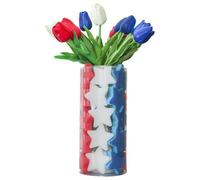 yakermur Vase Filler Independence Day Decoration Stars Flowers Vase Filler Foam Stars Red White Blue Artificial Flowers Flower Decoration for Kitchen Home Table Decoration Craft Ideas Table