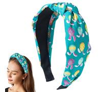 yakermur Wide Headband, Merry N Headband, Women's Knotted Printed Headbands, Colourful Egg Rabbit Headband for Dances, Parties, Weddings, Holidays, Dates and Outings