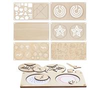 yakermur Wood Painting Crafts | Shape Matching Puzzle - Painting Activities for Kids - for Early Education Hand Eye Coordination Training Boys Girls Birthday