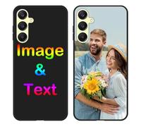 Yakify Custom Phone Case for Samsung Galaxy A25 5G,Personalized Photo Text Name Phone Case Customized Picture Anti-Scratch Soft Protective TPU Black Phone Cover