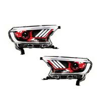 YAKISA Car Headlight Assy For Ranger Headlights 2015-2021 LED Projetor Headlamp Daytime Running Light Automotive Accessories Car Lights Car Headlamps Assembly(Laser Headlights,Red background)