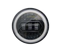 YAKISA Motorcycle Headlamp Assembly For Sportster 1200 883 For Street 500 750 5.75inch LED Headlight Motocycle 5-3/4" Projector Led Halo Angel Eyes Headlamp(E5)
