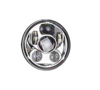 YAKISA Motorcycle Headlamp Assembly For Sportster 883 1200 For Iron 883 For Dyna For Street For Bob Waterproof 5.75" 5-3/4" Car Motorcycle Projector LED Headlight Headlamp(Chrome)