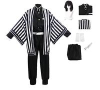 Yakisle Iguro Cosplay Costume Iguro Outfit Cosplay Kimono Outfit Uniform Costume Full Set with(Iguro +Wig, M)