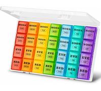 Yaklim Weekly Tablet Organiser 7 Day 4 Times a Day, Large Pill Box