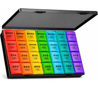 Yaklim Weekly Tablet Organiser 7 Day 4 Times a Day, Large Pill Box