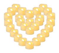 Yakpo 36 Pack 3.8cm x 3cm Tea Light Candles Battery Operated, Flameless Flickering LED Tealight Fake Votive Candles, Flicker Electric tealights Bulk for Wedding Halloween Christmas Party Decorations
