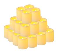 Yakpo 36 Pack 3.8cm x 4.6cm Flameless Tea Lights Battery Operated, Flickering LED Votive Candle Electric Flicker Fake Tealights Bulk for Wedding Halloween Lantern Light for Christmas Home Decorations