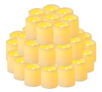 Yakpo 48 Pack 3.8cm x 4.6cm Tea Light Candles Battery Operated, Flameless Flickering LED Votive Candle, Electric Flicker Flame Fake Tealights Bulk for Christmas Wedding Halloween Party Decorations